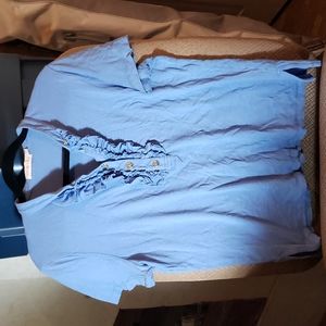 Tory Burch denim color, cute but practical, soft as a sofa short sleeve top